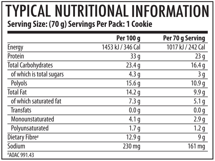 Youthful Living Gourmet Protein Cookie Triple Choc Nutri-table - 70g