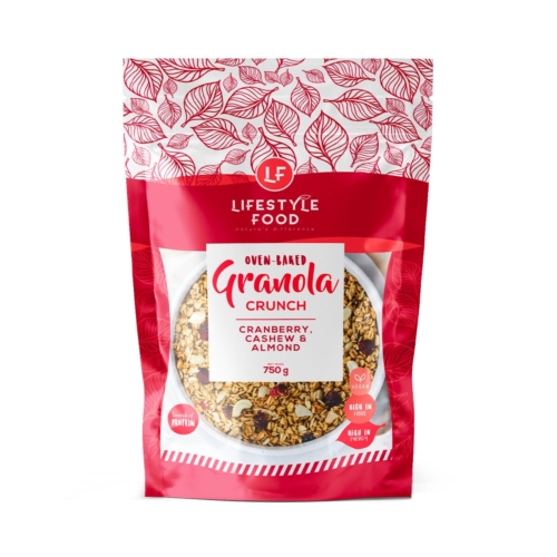 Lifestyle Food Granola Crunch No Added Sugar Cranberry, Cashew & Almond - 750g