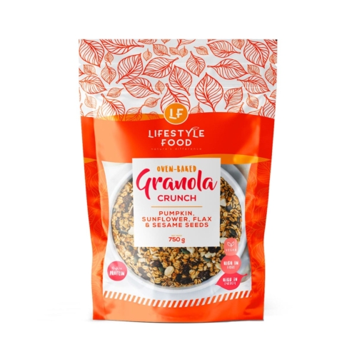 Lifestyle Food Granola Crunch No Added Sugar 4 Seed Mix - 750g