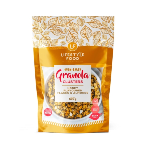 Lifestyle Food Granola Clusters No Added Sugar Honey & Almonds - 500g