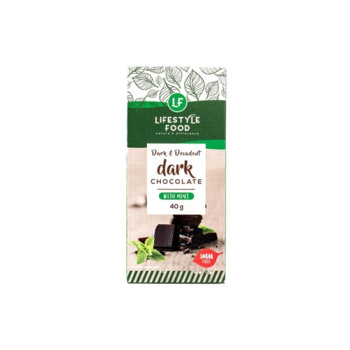 Lifestyle Food Sugar Free Dark Chocolate with Mint - 40g