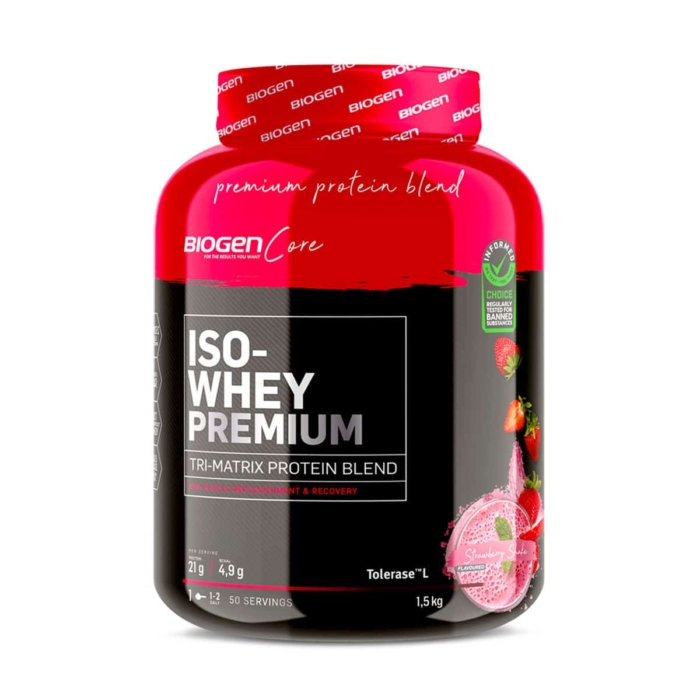 Biogen Iso Whey Premium Strawberry Shake - 1.5kg
