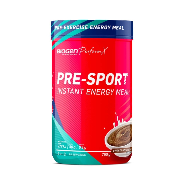 Biogen Pre Sport Instant Energy Meal Chocolate Cream - 750g
