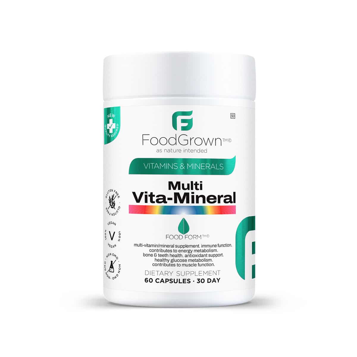 Food Grown Multi Vita-Mineral - 60 Vegecaps