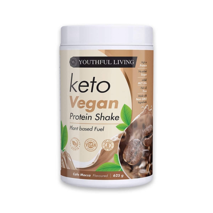 Youthful Living Keto Vegan Protein Shake Cafe Mocha - 625g