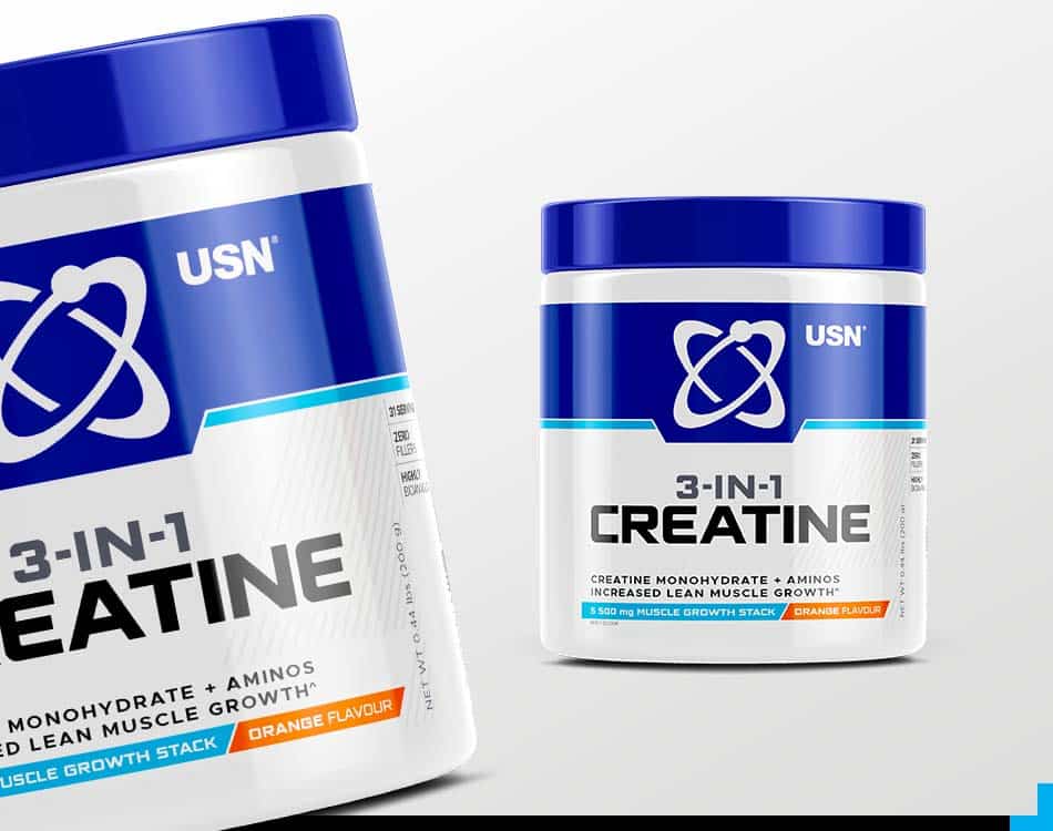 USN 3-in-1 Creatine available in refreshing new Orange flavour